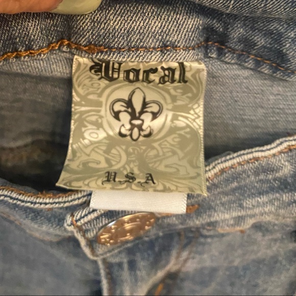 Jean Shorts with Bejeweled Fringe Size Small - Picture 5 of 5